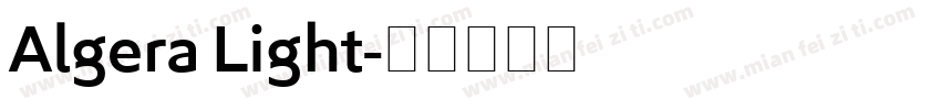 Algera Light字体转换